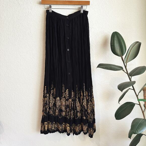 Womens Sheer Maxi Skirt Small? Bromstick Witchcore Whimsygoth Fairy Button - Picture 1 of 6